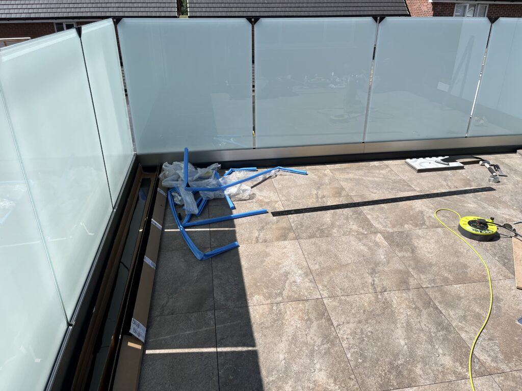 Work has started on the rooftop terrace in Salford, Manchester.